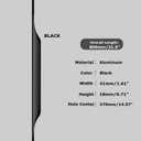 5 Pack Finger Pulls for Cabinets, Streamlined Long Concealed Handle for Home Kitchen Door Drawer Cabinet, Mount Finger Edge Tab Pull Aluminum (Black,800mm/31.5" Overall Length)