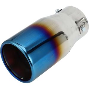 1 Pc Exhaust Tip 1.6" - 3.0" Inlet 3.9" Outlet 7.3" Length Tailpipe Universal Car Bolt on Stainless Steel Burnt Blue Rear