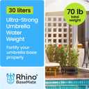 BaseMate Round Umbrella Base Weight with Side Slot Opening, Black - Base Weight Water Bag for Umbrella Stand Cantilever Base