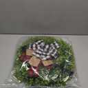 18inch Boxwood Wreath for Front Door, Spring Summer Fall Winter Wreath with 3 Bows and 1 Wreath Hanger Used in All Seasons for Front Door Back Door Indoor Outdoor Corridor (18inch) (Green)