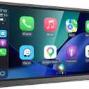 7 Inch Double Din Car Stereo with Wireless Apple CarPlay & Android Auto, HD Touchscreen Car FM Radio with Bluetooth Handsfree, Wireless Mirror Link, Airplay, USB-C Fast Charge, 12LED Backup Camera