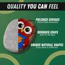 PGN 40 PCS Flat Smooth River Rocks for Painting  1-4 Natural Stones for Kids & Adults DIY Craft, Garden Decor  Paintable Surface, No Sharp Edges, Family Art Activity