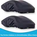 Adjustable Office Chair Armrest Covers: Stretchable Memory Foam Arm Covers for Gaming Chairs; Relieve Forearm & Elbow Pain; Desk Office Chair Arm Pads; Replacement Covers for Arms 6-10 Inch - Set of 2