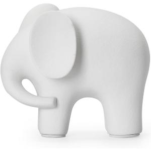 Modern Simple Ceramic White Elephant Living Room Home Office Decoration (Small White Elephant)