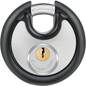 DAYGOS 3/8-Inch Shackle Outdoor Padlock with 3 Keys for Storage Unit (1 Pack, Rubber Bumper)