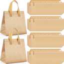 Kacctyen 100 Pcs Insulated Take Out Bags Bulk 9.5 x 6 x 9.5 in Thermal Insulation Food Bag for Coffee, Milk Tea, Hot Cold Food, Delivery Cooler Bag for Catering Restaurant Grocery Picnic (Kraft Color)