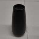 12 Inch Tall Premium Quality Ceramic Vase | Flower Vase for Home Decor | Farmhouse Decor, Desk Decor, Modern Decor, Aesthetic Room Decor, Black Vase for Bohemian Decor, Pampas Vase, Black