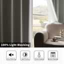 Joydeco White Blackout Curtains 84 Inches Long - 100% Blackout Curtain 2 Panels Set, Grommet Thermal Insulated Window Drapes for Bedroom Living Room (Pure White,52" Wx84 L)