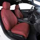 HKZ Custom Fit Civic Seat Covers for Honda Civic Sedan 2016 2017 2018 2019 2020 2021 EX,EX-L,EX-T,Touring,LX-P,Sport - 5-Seats Leather Full Set,Wine Red
