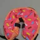 Supet Inflatable Dog Cone Collar for Small Dogs Puppies Cats, Soft Dog Cone Alternative After Surgery for Puppies Cats to Stop Licking (XS(Neck 4"-7"), Donut Pink)