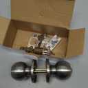 BESTTEN Keyed Entry Door Knob with Lock, Heavy Duty Interior and Exterior Door Lock, Standard Ball, Satin Nickel