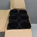 Nuogo 120 Packs Black Plastic Cups Bulk 16OZ Stadium Disposable Party Blank Drinking Cocktails for Wedding Picnics Halloween Christmas Thanksgiving Supplies