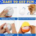 Rechargeable Interactive Moving Dog Toys, Automatic Crazy Jumping Duck for Boredom, Attractive Squeaky Plush Duck Covers A Talking Bouncing Ball with Recording Playback, Puppy Toys to Keep Them Busy