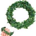 24.6 FT Artificial Green Vines for Decoration Mini Leaf Garland Green Vines Yards Fake Vine Garland Vine Ribbon Wreath Accessory Ivy Garlands for Party Wedding DIY Leaves Headband Home Decoration