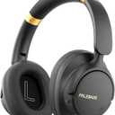 Noise Cancelling Headphones, Bluetooth Headphone Over The Ear Headset Wireless Bluetooth with Mic, 80H Playtime, Deep Bass, Comfort Fit, Portable Lightweight Headphones for Travel, Home (Black)