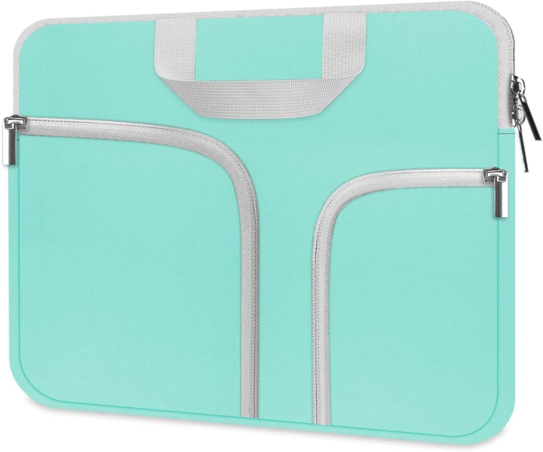 HESTECH Laptop case 14 inch,Chromebook Sleeve Cover,Neoprene Protective Carrying Bag for 14-15.6" HP Asus Acer Samsung Sony Dell XPS Surface Book 15/16 inch MacBook Pro Computer,Green (Hot Teal)
