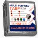 Large Waterproof Tarp - Heavy Duty 10 Mil Thick Poly Tarpaulin Ideal for Canopy Tents, Boats, RV or Pool Covers - Multipurpose Protective Tarps with Grommets for Indoor and Outdoor Use | 20' x 30' 