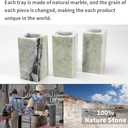 Natural Marble Flower Vase, Green Vase Modern Farmhouse Home Decor, Premium Marble Craft Vases for Living Room Shelves Table Center Wedding
