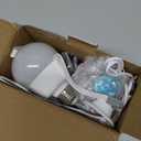 Brightown E26 Rechargeable UV Light Bulbs with Remote and Timer, 120V E26 Base UVA Level 385-400nm, Glow in The Dark for Blacklight Party, Body Pain, Halloween, Purple + UV Purple Mode, 2 Pack