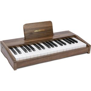 Kids Piano Keyboard, Digital Piano for Kids, Music Educational Instrument Toy, Wood Toy for 3+ Girls and Boys (Walnut, 37 Keys)