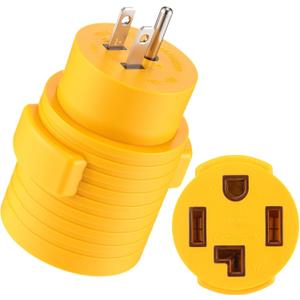 Kanayu NEMA 5-15P to 14-30R 15 Amp Dryer Adapter, 15 Amp 3 Prong Male to 30 A 4 Prong Female Receptacle, Household Socket to New Dryer, ONLY for 120V Device