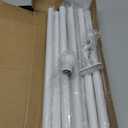 AMZSEVEN Curtain Rods for Windows 16 to 136 Inches, Curtain Rod Max Adjustable Length of 144 IN, 6/ 8" Diameter Drapery Rods Round Finials, White