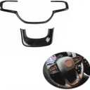 Korlot Carbon Fiber Steering Wheel Frame Trim Decorator Cover for Dodge Ram 1500 2500 3500 2019+