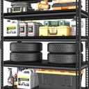 Garage Shelving Heavy Duty 2500LBS Loads, 48" W Adjustable Garage Storage Shelves, 5-Tier Metal Shelving Units and Storage, Industrial Utility Shelf, 48" Wx18 Dx78 H,Black