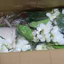 4FT White Hydrangea Artificial Flowers Tree Large Real Touch Faux Silk Hydrangea Plants Potted Fake Flower in White Pot for Home Indoor Outdoor Front Porch Garden Entrance Living Room Decor, 2 Pack