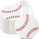 Yeyeplum 12 Pcs Baseball Party Favor Bags 10  10 Inch Baseball Gift Bags with Handle Round Non Woven Gift Pouches for Goodie Candy Snacks Sports Themed Birthday Party Supplies