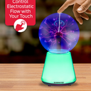 Monster 5" Plasma Sphere, Touch-Controlled, LED Color-Changing Base, 8.75", for Desk & Bedroom