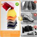 2 Pack Hat Organizer for Baseball Caps, Hat Rack for Wall, Strong Adhesive & Screw-in Cap Holder Hats Hangers for Closet Door & Bedroom