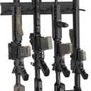 Gun Rack Wall Mount, Aluminium Alloy Gun Racks for Wall, Adjustable 4 Slot Indoor Gun Racks Securely Hold Shotguns Rifles Rack