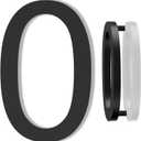 DEWEL House Numbers for Outside, 6 Inch Modern Floating Address Numbers for Farmhouse, Street, Front Door, Weatherproof, Easy to Install with Template (Black House Number 0)