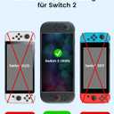 2-Pack Screen Protector Tempered Glass Compatible with Nintendo Switch 2 2025 [9H Hardness], Bubble-Free, Anti-Scratch, HD Clear with Alignment Frame Travel Case Friendly Cover Accessories (3-Pack)