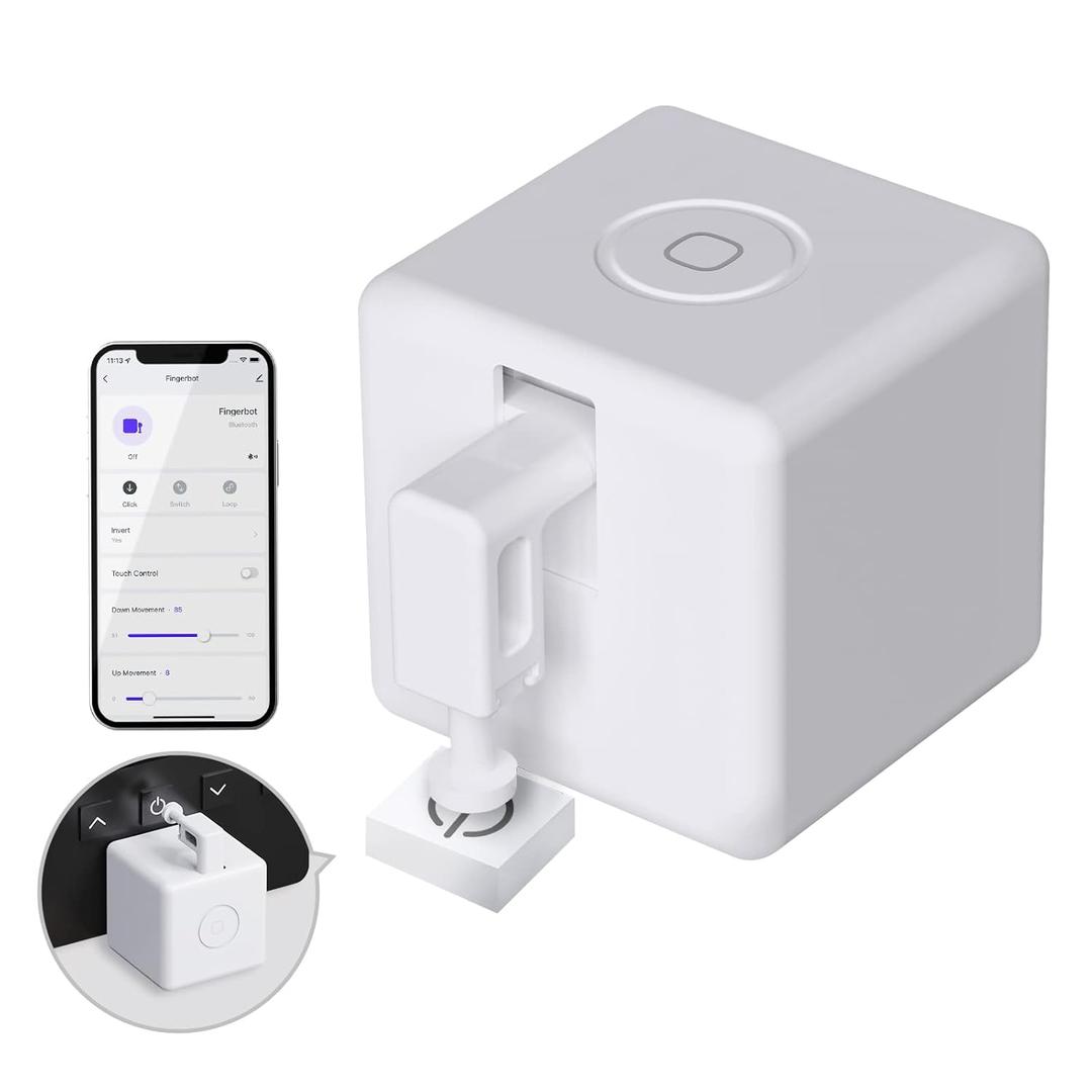MOES Fingerbot Plus Smart Button Pusher No Wiring Switch, Upgrade with Touch Control, Work with Smart Life App, Add MOES Tuya Bluetooth Hub Make it Compatible with Alexa, Google Home and Timer Control MOES Fingerbot Plus Smart Button Pusher No Wiring Switch, Upgrade with Touch Control, Work with Smart Life App, Add MOES Tuya Bluetooth Hub Make it Compatible with Alexa, Google Home and Timer Control