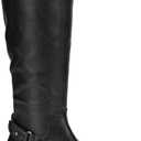 Vionic Women's Rochelle Fashion Boot Black Leather (Black, M)