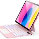 For iPad (A16) 11th &10th generation Case with Keyboard,Backlight Multi-Touch Trackpad for iPad 11th Gen 2025 11 inch&10th Gen 2022 10.9 inch, Magic-Style with Floating Cantilever Stand,T-Pink