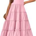 Arshiner Girls Maxi Summer Short Flutter Sleeve Casual Dress with Pockets for 180