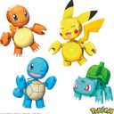 MEGA Pokmon Building Toys Set Kanto Region Team with 130 Pieces, 4 Poseable and Articulated Characters, 2 Inches Tall, for Kids