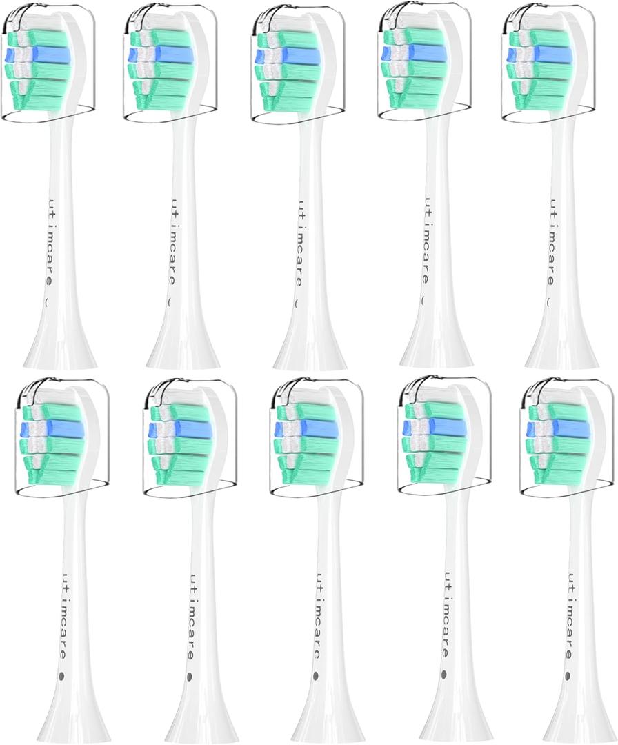 Replacement Toothbrush Heads Compatible with Philips Sonicare Electric Toothbrush, 10 Pack, Refills