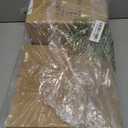 KCO Lighting Green Ribbed Glass Pendant Light Kitchen Island Small Antique Brass Ceiling Pendant Light Mid Century Modern Dining Room Hanging Light Fixture Gold Globe Pendant Lighting (13cm)