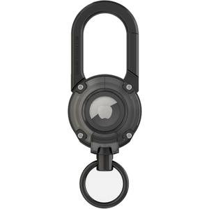 Heavy Duty Carabiner Keychain with AirTag Holder,Alloy Car Fob keychain with AirTag Holder,Sturdy Scratch-Resistant Key Holder with AirTag Case, for Apple AirTag, Keys,Badges