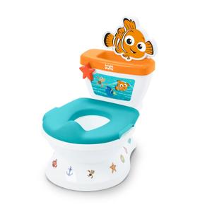 Bright Starts Disney Junior Finding Nemo My Size Potty Training Toilet, Toddler Potty Chair with Flushing & Cheering Sounds, Removable Seat with Splash Guard & Handles, Ages 18+ Months, Up to 50 lbs