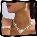 Unicra Crystal Bridal Wedding Jewelry Set Silver Rhinestone Necklace Earrings Bracelet Sets Formal Costume Jewelry for Women and Brides