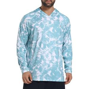 Pack Of 2 Light Face Men's UPF 50+ Sun Protection Hoodie Shirts Long Sleeve Rash Guard Fishing Hiking SPF UV Shirt Quick Dry, M