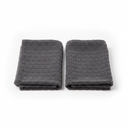 Ritz Premium Kitchen Towel and Dish Cloth Value Set: Highly Absorbent, Super Soft, Long-Lasting, 100% Cotton Checked and Solid Hand Towels, Tea Towels, Bar Towels - 2 Pack, Graphite