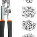 HKS Up to 2.2mm Wire Crimp Tool with 180 Sleeves and 10 Stainless Steel Thimble Kits, 3 Sizes of Aluminum Double Tube Collars, Fishing Wire Crimp Tool with Cutting Function