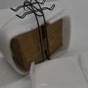 SIDUCAL Ceramic 8oz Cappuccino Cup Set of 4 Porcelain Coffee Cups with Saucers and Holder,Microwave/Dishwasher Safe,Espresso Demitasse Cups(White) (8 Fl Oz, White)