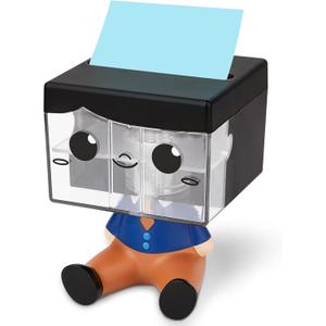 Pop-up Notes Dispenser for Desk, Idea Boy Sticky Note Holder for Office School, Cute Office Supplies, 3x3 in, Magnetic Design, Blue, 1 Pack(Patented)